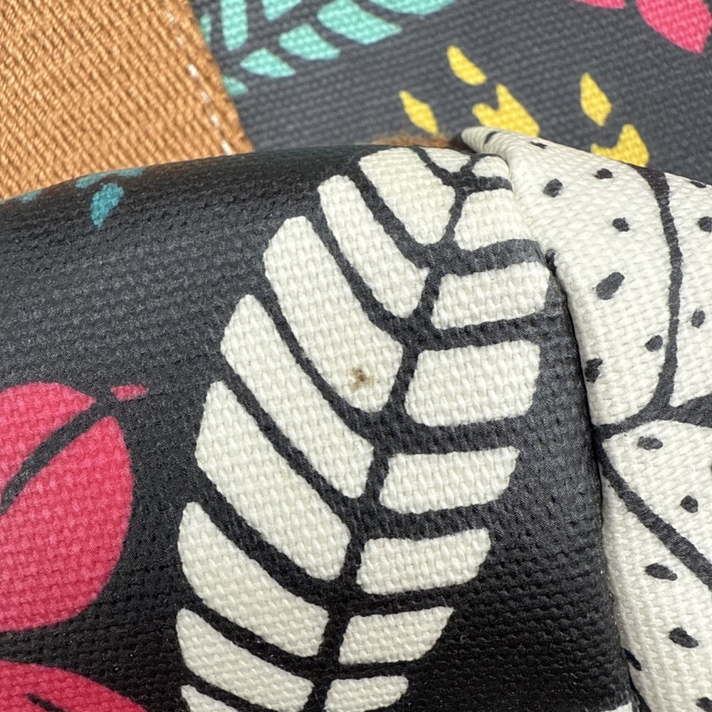 FOSSIL Large Eliza Beach Tote Dark Floral Coated Canvas Oversized Shoulder Bag - Picture 11 of 16